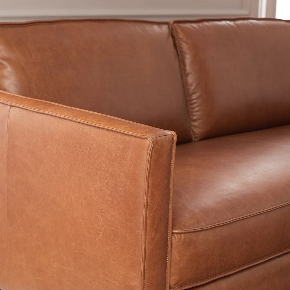 Axel Leather 2Piece Chaise Modular Sofa West Elm Australia